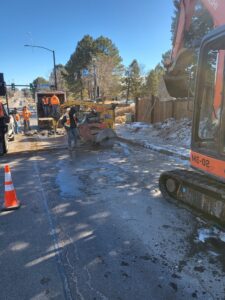 Deploying fiber installation and construction equipment on a job site in Colorado