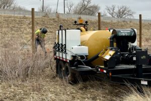 Trace Fiber Services conducting hydrovac potholing prior to directional drilling