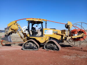 Trace Fiber's Vermeer RTX 1250 fiber plow