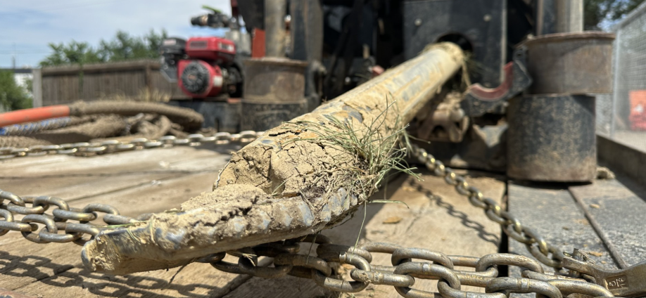 Drilling bit of a horizontal directional drill used for Colorado telecom construction