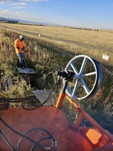 Mechanical pulling of fiber optic cable during Front Range Colorado emergency response