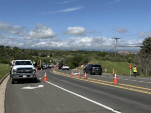 Trace Fiber Crews conducting network relocation with HDD boring and traffic crews in Castle Rock Colorado