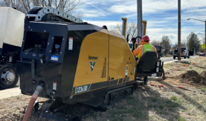 Trace Fiber horizontal directional drill crew installing new OSP network in Colorado