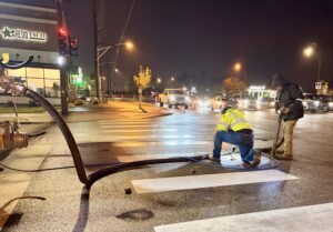 Trace OSP maintenance crews perform hydrovac pot holding while building a net network for an AI Hyperscaler
